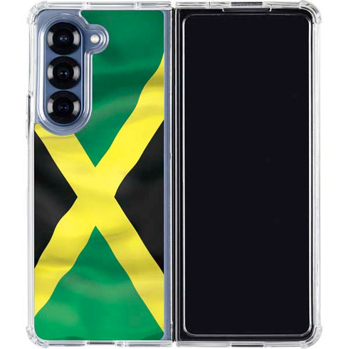 Jamaica Flag Galaxy Z Fold6 Clear Case
